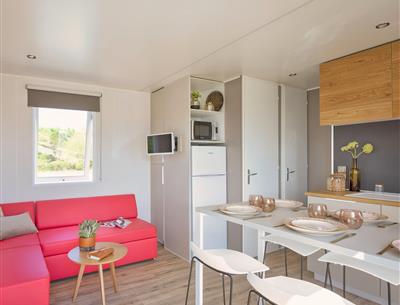 Camping 4* La Roseraie La Baule - www.laroseraie.com - Chambre enfants - Cottage Family Premium 6 7 personnes confort moderne agréable vacances confort presqu'ile camping Loire Atlantique