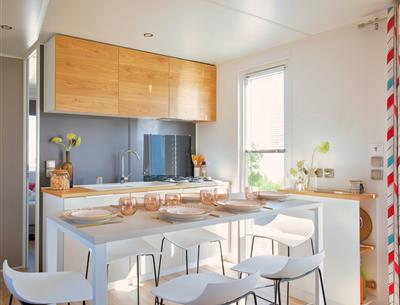 Camping 4* La Roseraie La Baule - www.laroseraie.com - Chambre enfants - Cottage Family Premium 6 7 personnes confort moderne agréable vacances confort presqu'ile camping Loire Atlantique
